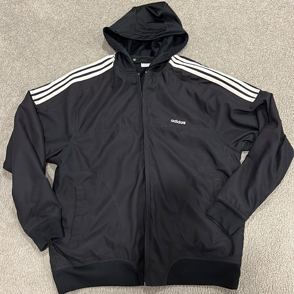 Adidas jacket with removable hoodie